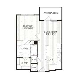 Aura High Pointe Apartments in Austin, Texas A1 Floor Plan