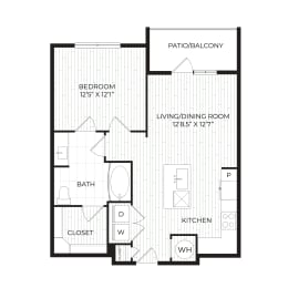 Aura High Pointe Apartments in Austin, Texas A3.1 ANSI Floor Plan