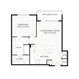 Aura High Pointe Apartments in Austin, Texas A4 Floor Plan