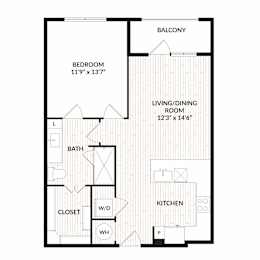 Aura Main Street New Apartments in Lewisville, Texas A3 Floor Plan