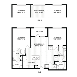 Aura Southgate B4.3 Floor Plan