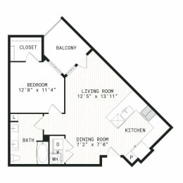 Aura Uptown Apartments in Phoenix, Arizona A2H Floor Plan