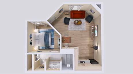 Avail Sandy Springs Apartments in Sandy Springs, Georgia 1 Bedroom Floor Plan