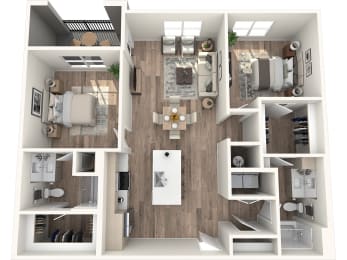Avenue64 Luxury Apartments in O'Fallon, Missouri B1 Floor Plan