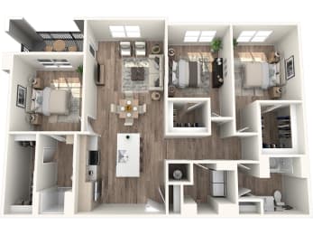 Avenue64 Luxury Apartments in O'Fallon, Missouri C1 Floor Plan