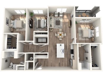 Avenue64 Luxury Apartments in O'Fallon, Missouri C1a Floor Plan