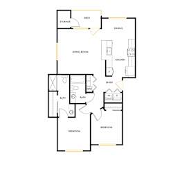 A black and white image of the floor plan