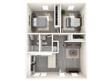 SITE Scottsdale Apartments B2 3D Floor Plan