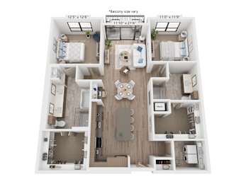 The Raleigh at Sloan's Lake Apartments in Denver, Colorado Two Bedroom Floor Plan