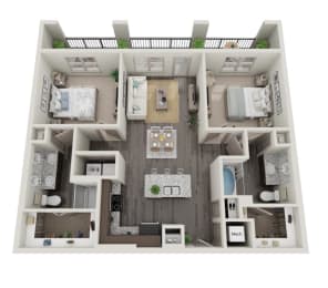 Cromwell at Plum Creek Apartments B3 Floor Plan