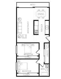 Floor Plan Two Bedroom