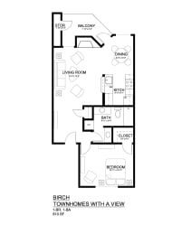 Townhomes with a View Birch Floor Plan