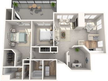 Keelers Corner Birch D 3D Floor Plan