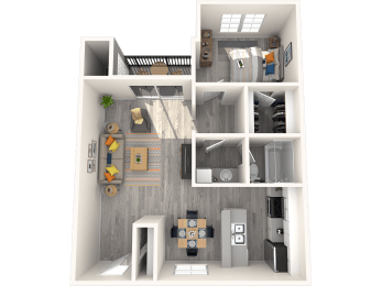 Tides at South Tempe 3D Floor Plan The Campbell