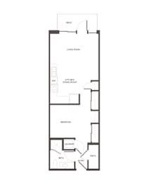 City House Apartments in Denver, Colorado Chestnut Floor Plan