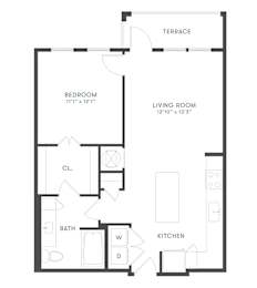 Corban Horizon West Apartments in Winter Garden, Florida A1 Floor Plan