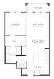 Corban Horizon West Apartments in Winter Garden, Florida A2 Floor Plan