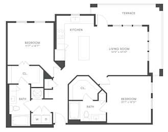 Corban Horizon West Apartments in Winter Garden, Florida B2 Floor Plan