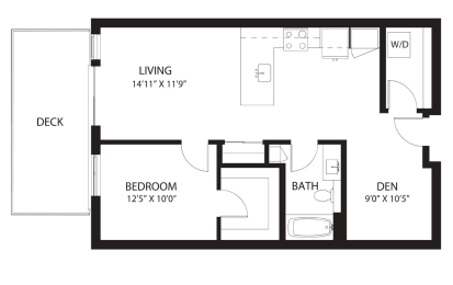 Vela Apartments D7 with Den Floor Plan