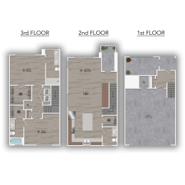 Discovery at the Realm in Lewisville, Texas Townhome 2B Floor Plan