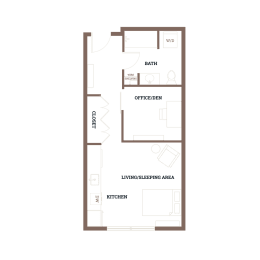 1 bed 1 bath at Ironside Apartments, Spokane , Washington