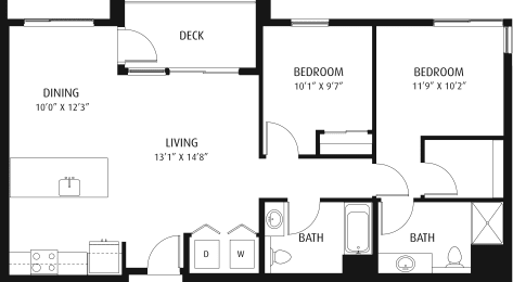Artix Apartments E3A 2D Floor Plan
