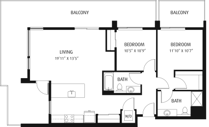Artix Apartments E4 2D Floor Plan