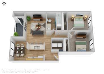 Eagle Rock Apartments in Spokane Valley, Washington Two Bedroom Floor Plan