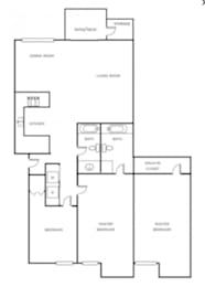 a black and white floor plan of a house