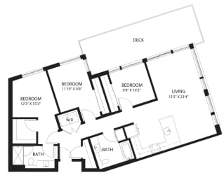 Vela Apartments F1 A Floor Plan