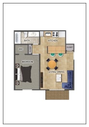  Floor Plan One Bedroom One Bath