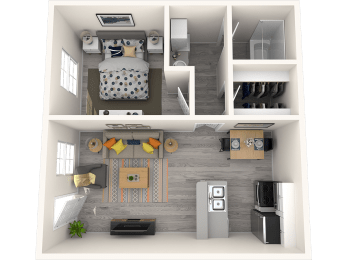 Tides at South Tempe 3D Floor Plan The Harris