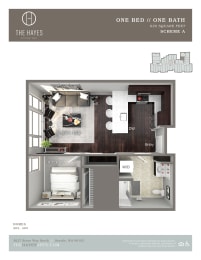 The Hayes on Stone Way Apartments 1x1 C5 A at The Hayes on Stone Way, Seattle, WA