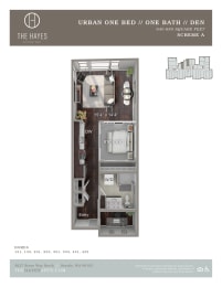 The Hayes on Stone Way Apartments Floor Plan Open + Den F at The Hayes on Stone Way, Washington