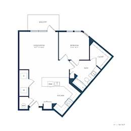 Jovie Lakeway Apartments in Lakeway, Texas One Bedroom Floor Plan