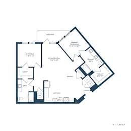 Jovie Lakeway Apartments in Lakeway, Texas Two Bedroom Floor Plan