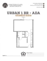 Junction Flats and Landing One Bedroom R Flats Floor Plan