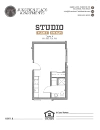 Junction Flats and Landing Studio B Flats Floor Plan