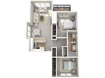 Keeler's Corner Apartments in Lynnwood, Washington Pine D Floor Plan