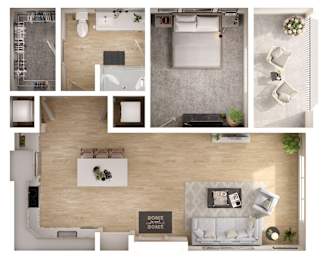 A series of images showing different rooms of a house.