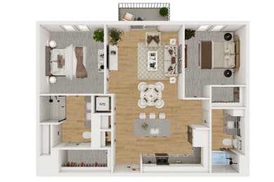 B4 Floor Plan at Lenox Burnet, Austin