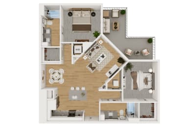 B6 Floor Plan at Lenox Burnet, Texas, 78757