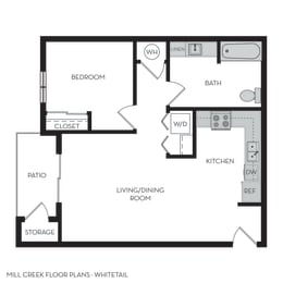 Mill Creek Apartments Whitetail Floor Plan