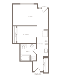 1 bedroom 1 bathroom at Wilcox, Seattle, Washington