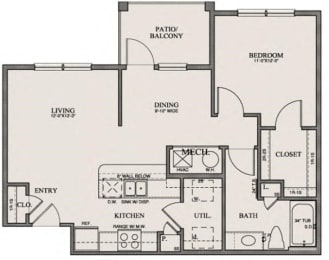 North Gate Apartments Coulee Floor Plan