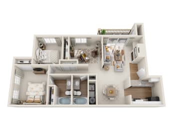 Floor Plan  Novela Apartment Homes London 3D Floor Plan