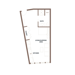 Studio 1 bath at Ironside Apartments, Spokane , WA 99202