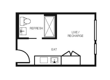 Electric Lofts Studio C & D Floor Plan