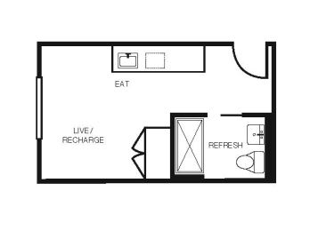 Electric Lofts Studio K & L Floor Plan