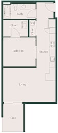 1Bed1Bath_E at Cru at Willows Apartments, Redmond, 98052